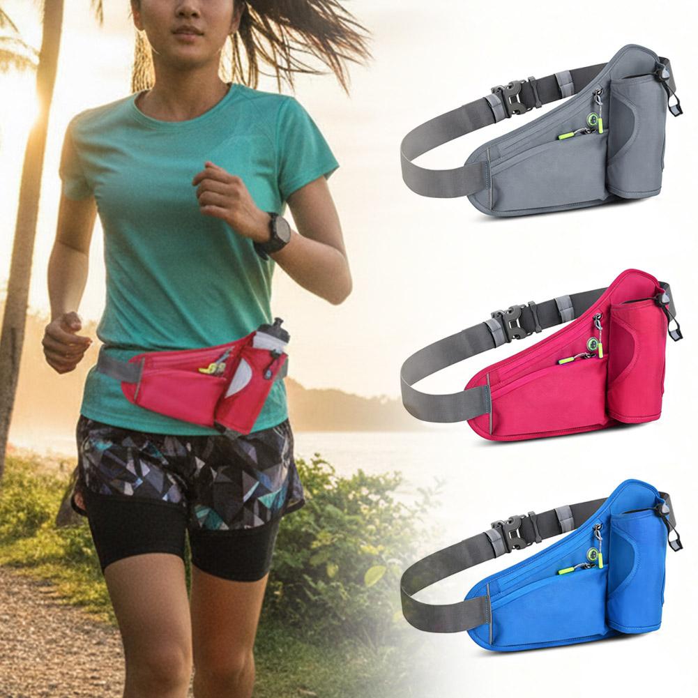Running Belt Waist - Marsupio con Portabottiglie, Borsa a Tracolla