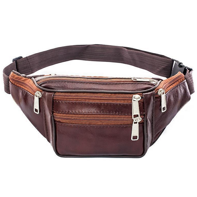 Running Gear Organizer - Marsupio da uomo in pelle sottile